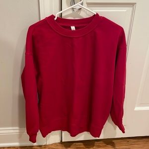 Lululemon red oversized sweatshirt